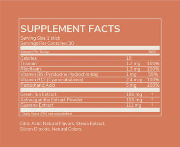 wake stick packs - liiv organics